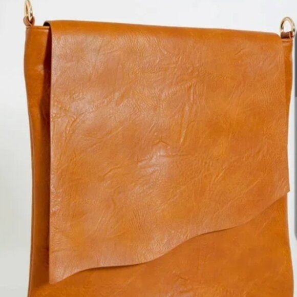 Social Threads Vegan Leather Flap Messenger Bag - Picture 2 of 2